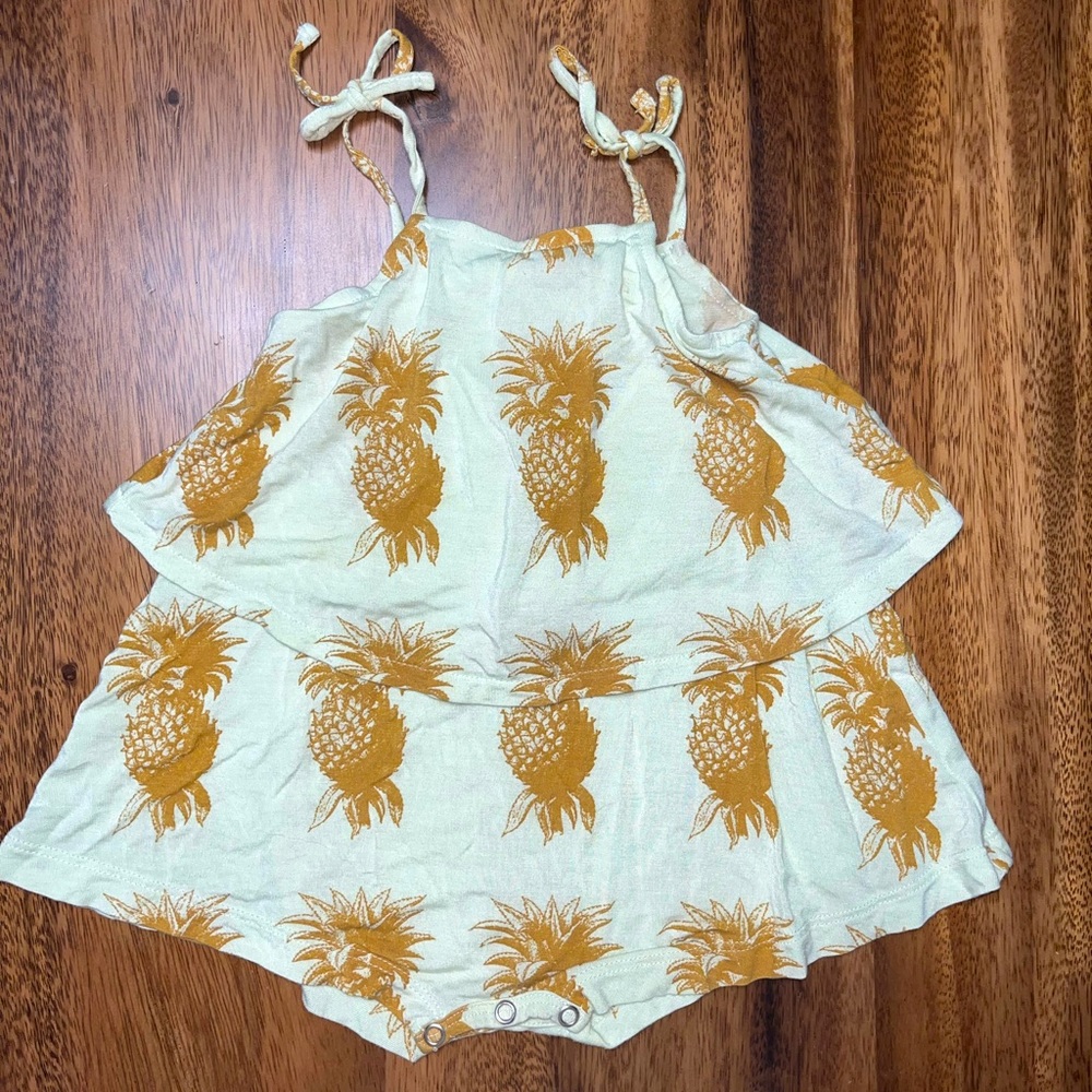 Kate Quinn bamboo pineapple romper
